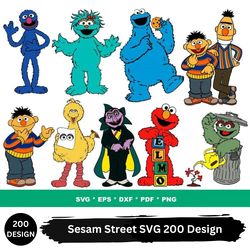 sesam street svg 200 design png, svg, eps, svg