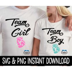 team boy, team girl bundle svg, png expecting, baby shower svg file, instant download, cricut cut file, silhouette cut f