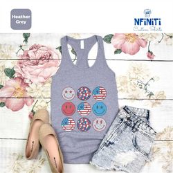 american flag tank top, patriotic tank top, usa flag tank top, independence day peace raceback, patriotic gifts, 4th of