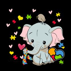 Elephant Autism Awareness Svg, Autism Puzzle Piece Logo Svg, Autism Awareness Svg File Cut Digital Download