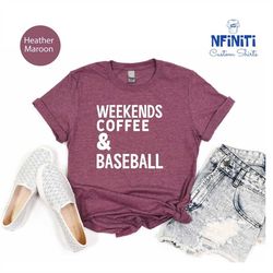 baseball shirts, baseball lover tee, coffee lover baseball t-shirt, coffee lover shirts, baseball mom shirt, sports love