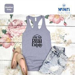 funny real estate tank top, real estate gift, real estate tank top, real estate agent raceback, sarcastic real estate wo