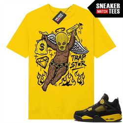 Thunder 4s shirts to match Sneaker Match Tees Yellow 'Trapstar Angel'