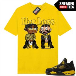 thunder 4s shirts to match sneaker match tees yellow 'her loss'