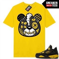 thunder 4s shirts to match sneaker match tees yellow 'heart break bear'