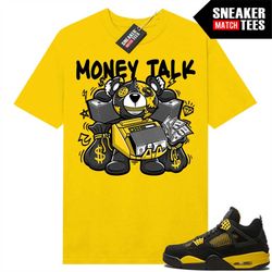 thunder 4s shirts to match sneaker match tees yellow 'business bear'