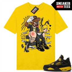 thunder 4s shirts to match sneaker match tees yellow 'bunny slap'