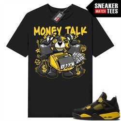 thunder 4s shirts to match sneaker match tees black 'business bear'
