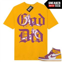 brotherhood 1s shirts to match sneaker tees yellow gold 'god did'