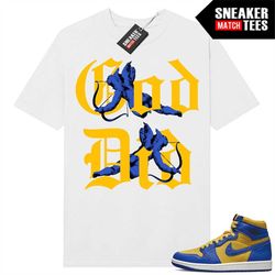 reverse laney 1s sneaker match tees white 'god did'