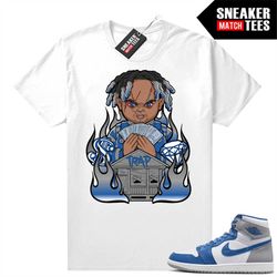 true blue 1s shirts to match sneaker tees white 'trap chucky'