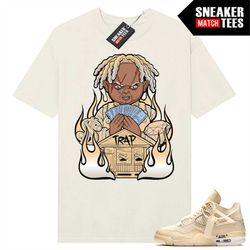 off white sail 4s to match sneaker match tees sail 'trap chucky'