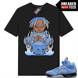 unc 5s to match sneaker match tees black 'trap chucky'