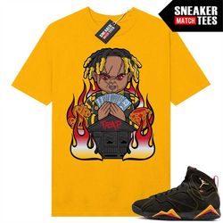 citrus 7s to match sneaker match tees gold 'trap chucky'