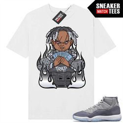 cool grey 11s shirts to match sneaker match tees white 'trap chucky'