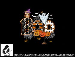 boo creepy owl pumpkin ghost funny halloween costume png, sublimation copy