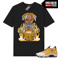 ginger 14s to match sneaker match tees black 'trap chucky'