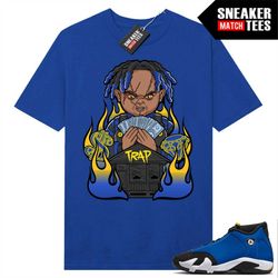 laney 14s to match sneaker match tees royal 'trap chucky'