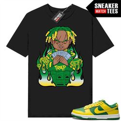 reverse brazil dunk low to match sneaker match tees black 'trap chucky'