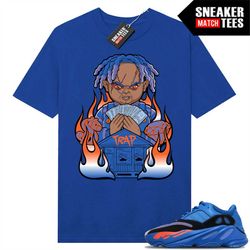 yeezy 700 hi res blue to match sneaker match tees royal blue 'trap chucky'