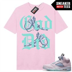 easter 5s shirts to match sneaker tees pink 'god did'