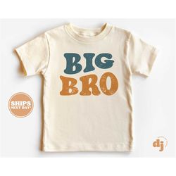 big bro toddler shirt - pregnancy announcement retro kids shirt - sibling natural infant, toddler & youth tee 5812