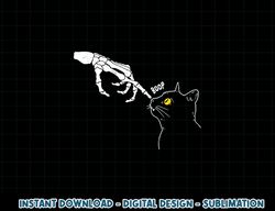 cat black lover skeleton hand boop funny halloween 2022 png, sublimation copy