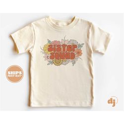 sister squad toddler shirt - retro kids pregnancy announcement shirt - girls sibling natural toddler & youth tee 5767