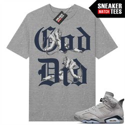georgetown 6s shirts to match sneaker tees heather grey 'god did'