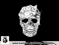 cat skull shirt - kitty skeleton halloween costume skull cat png, sublimation copy