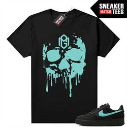 tiffany force 1s shirts to match sneaker match tees black 'gior skull drip'