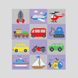 crochet c2c vehicle blanket pattern pdf download