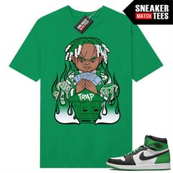 lucky green 1s  sneaker match tees lucky green 'trap chucky'