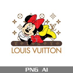 minnie louis vuitton png, louis vuitton pattern png, minnie png, disney fashion brand png, ai digital file