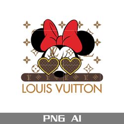 lv minnie png, louis vuitton logo png, minnie png, disney fashion brand png, ai digital file