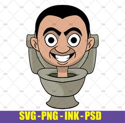 skibidi toilet svg, skibidi toilet png, skibidi toilet ink ,cut files for cricut png, svg, ink