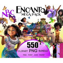 encanto png, encanto svg, encanto clipart, vibrant images for encanto cake toppers, birthday shirts, and more!