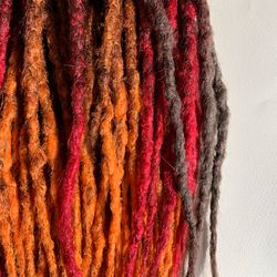 full set of double ended ginger dreads, de dreads, red dreads