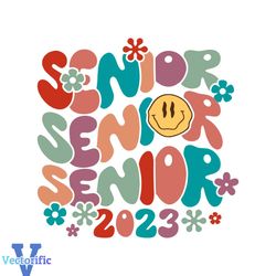 groovy senior 2023 svg graduation back to school svg file