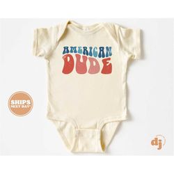 baby onesie - american dude 4th of july shirts & bodysuit - memorial day flag shirts for babies 5662