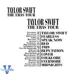 taylor swift the eras tour svg tour date svg cutting digital file
