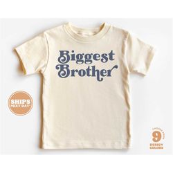 biggest brother toddler shirt - 3rd baby pregnancy announcement neutral kids shirt - sibling natural infant, toddler & y