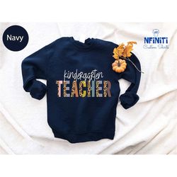 kindergarten teacher long sleeve, teacher gift ideas, kindergarten teacher sweatshirt, back to school gift, personalized