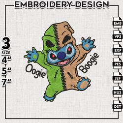 stitch oogie boogie embroidery files,nightmare before christmas embroidery designs, halloween machine embroidery pattern