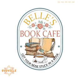 vintage belles book cafe png get your nose stuck in a book png