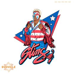 sting wwe hall of famer svg usa retro svg digital file