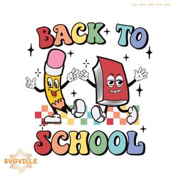 retro back to school kids boys and girls first day of school svg