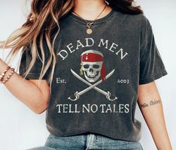 pirates of the caribbean shirt, dead men tell no tales shirt, dead men t-shirt, disney family matching tee