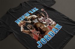 michael jordan vintage style bootleg graphic tee, michael jordan vintage rap tee 90s inspired unisex heavy cotton