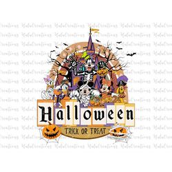 vintage halloween family vacation png, trick or treat png, spooky vibes png, mouse and friends svg, fall png, png files